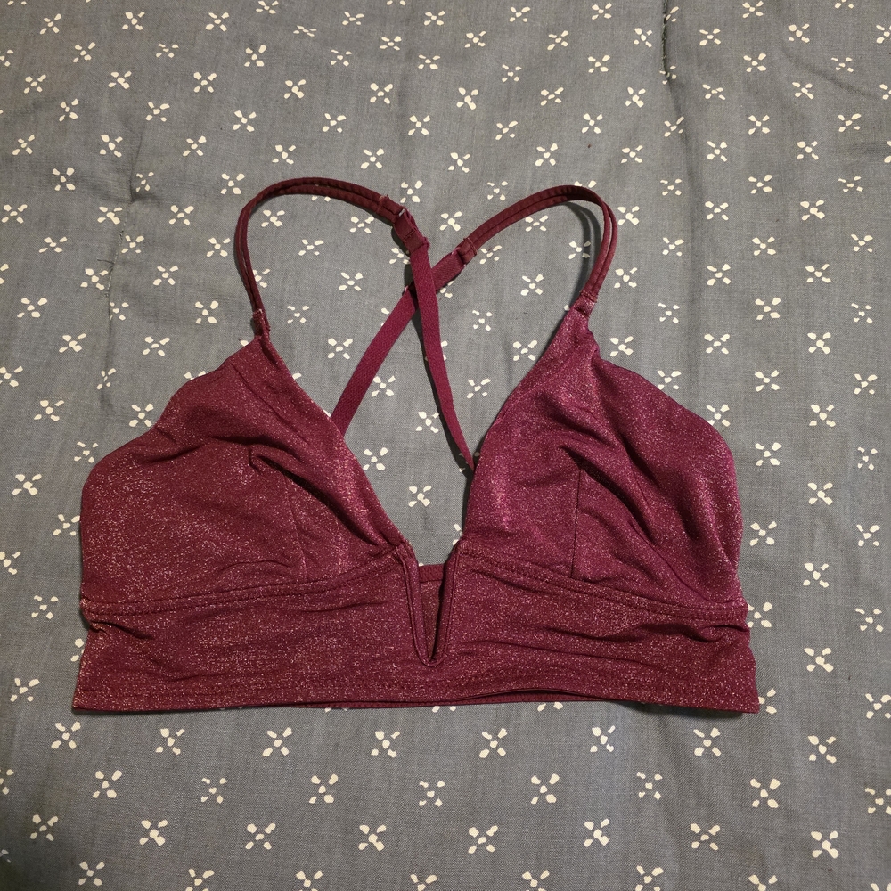 Auden Glittering Burgundy Bralette